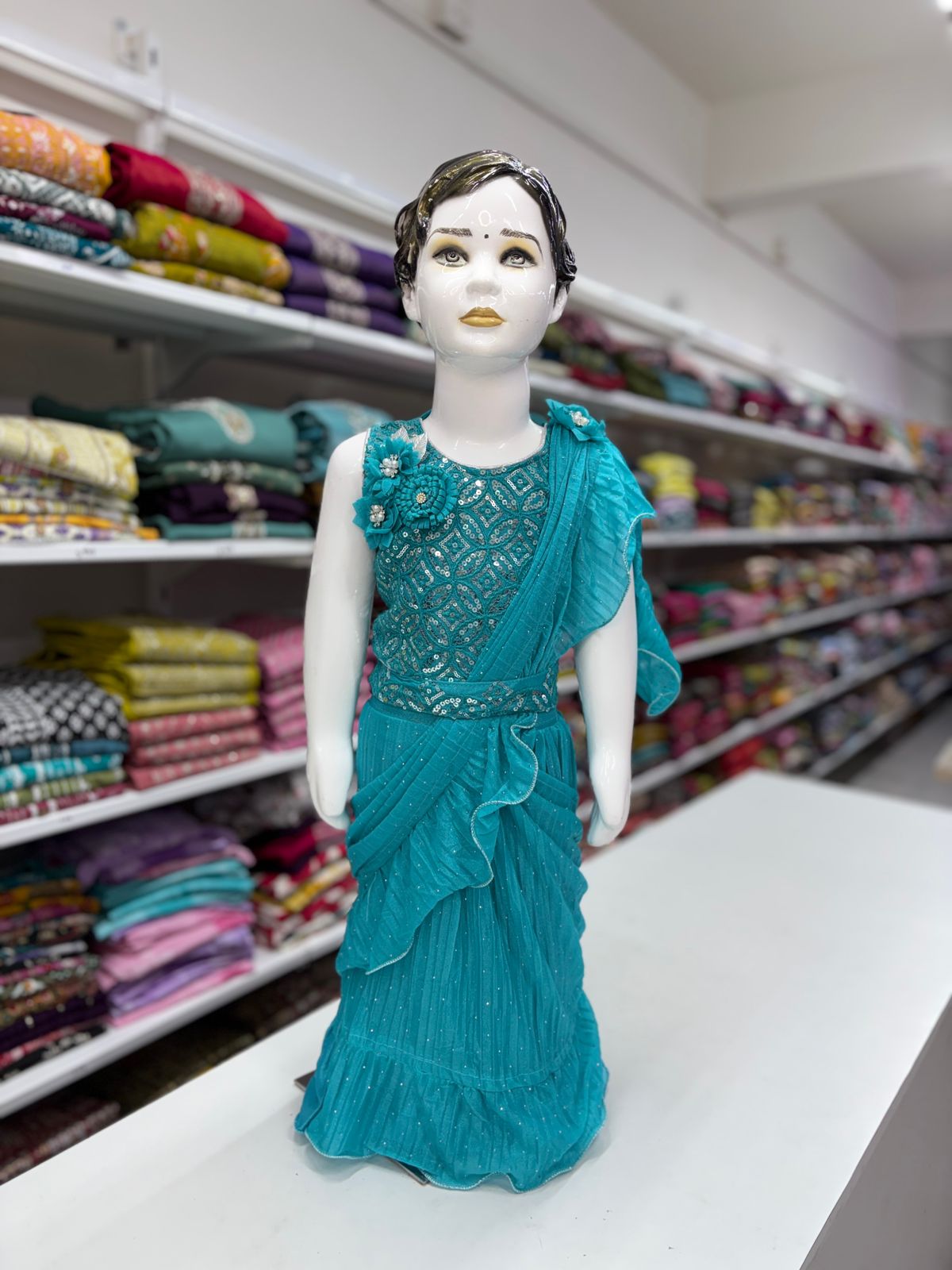 Saree Pleated Lehenga
